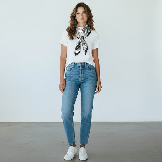 The Linear Striped Silk Neckerchief