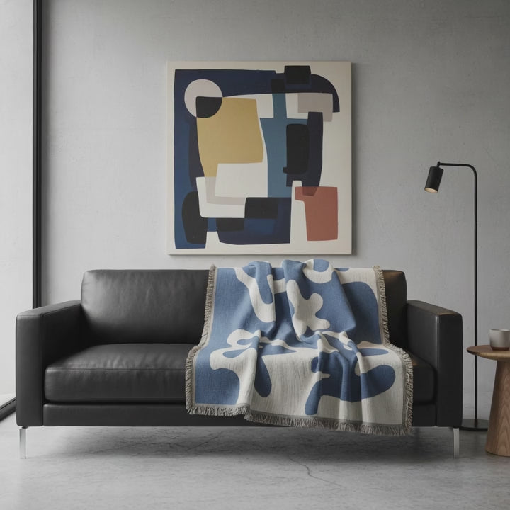 The Fauviste Throw - Blue Corals