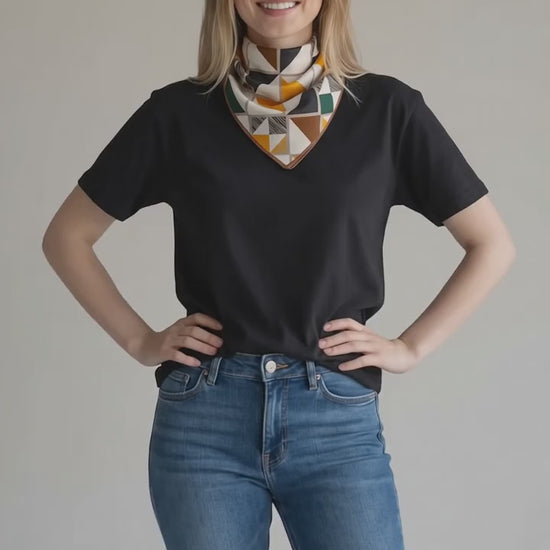 The Modernist Pattern Silk Foulard