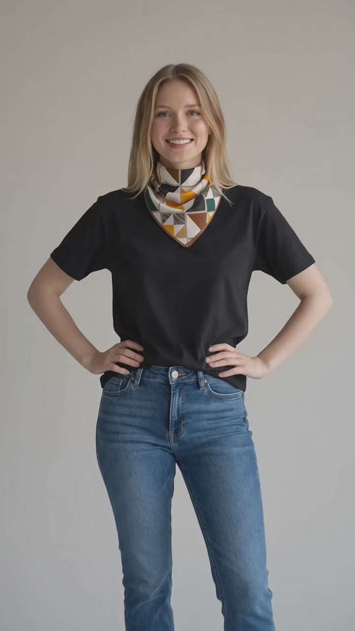 The Modernist Pattern Silk Foulard